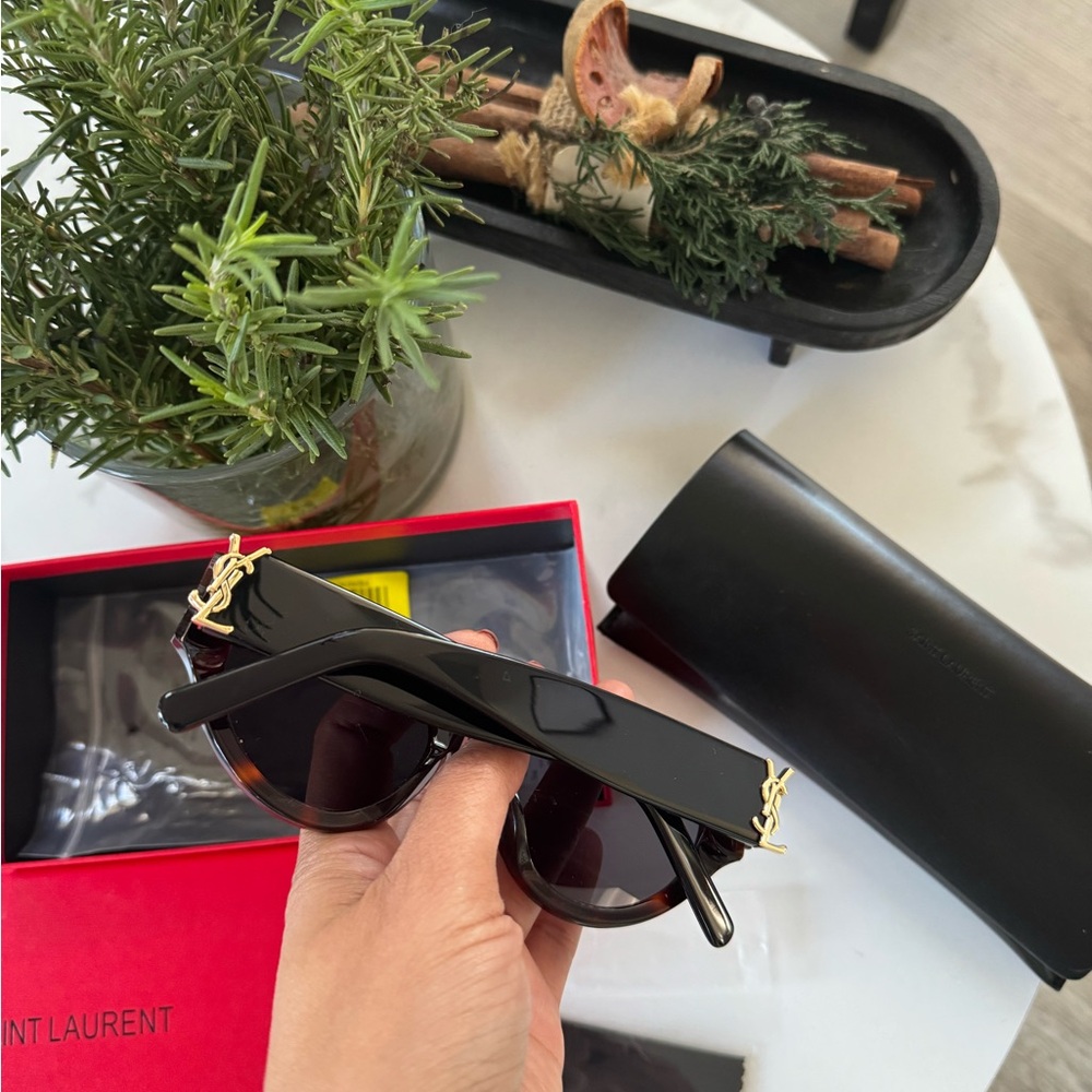 Saint Laurent Brown and Gold Sunglasses